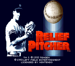 Relief Pitcher (USA) (Beta) Title Screen